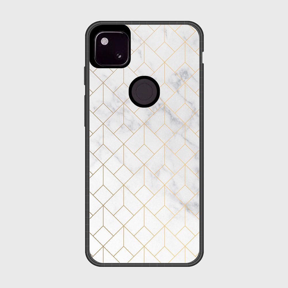 Google Pixel 4a 4G Cover- White Marble Series 2 - HQ Premium Shine Durable Shatterproof Case