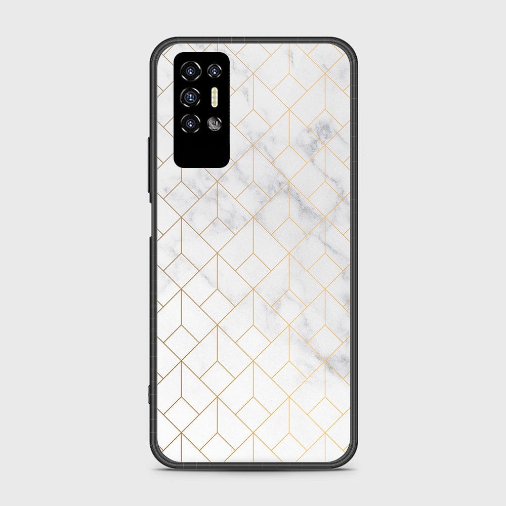 Tecno Pova 2 Cover- White Marble Series 2 - HQ Premium Shine Durable Shatterproof Case