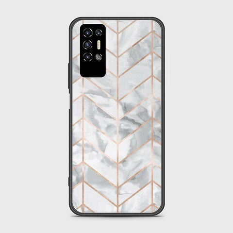 Tecno Pova 2 Cover- White Marble Series 2 - HQ Premium Shine Durable Shatterproof Case