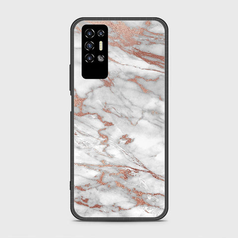 Tecno Pova 2 Cover- White Marble Series 2 - HQ Premium Shine Durable Shatterproof Case