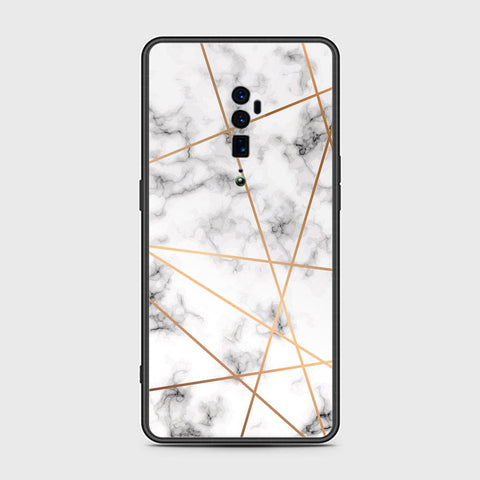 Oppo Reno 10x Zoom Cover- White Marble Series 2 - HQ Premium Shine Durable Shatterproof Case - Soft Silicon Borders