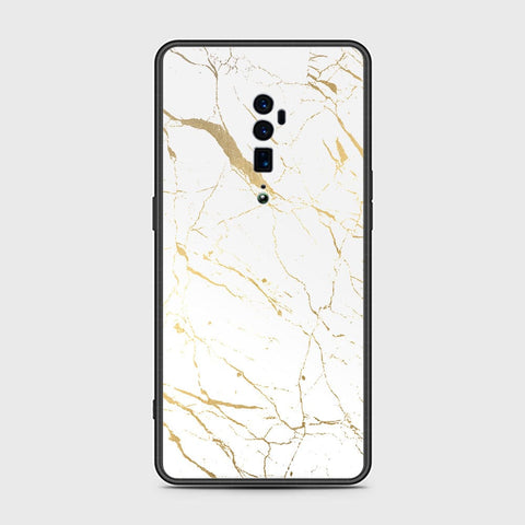 Oppo Reno 10x Zoom Cover- White Marble Series 2 - HQ Premium Shine Durable Shatterproof Case - Soft Silicon Borders