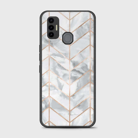 Tecno Spark 7 Cover- White Marble Series 2 - HQ Premium Shine Durable Shatterproof Case