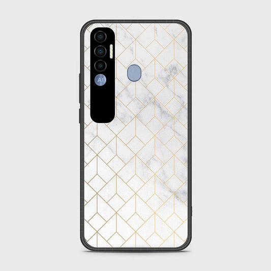 Tecno Spark 7 Pro Cover- White Marble Series 2 - HQ Premium Shine Durable Shatterproof Case