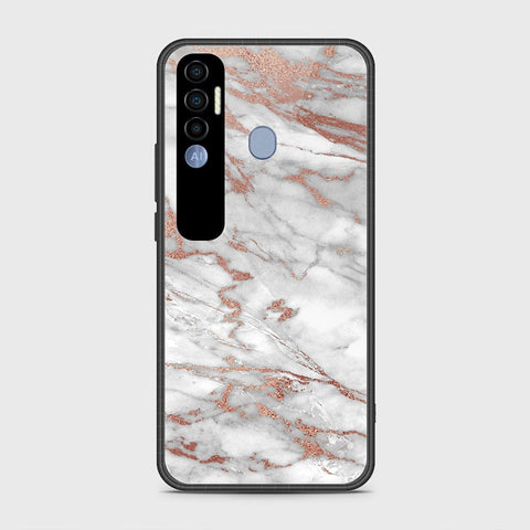 Tecno Spark 7 Pro Cover- White Marble Series 2 - HQ Premium Shine Durable Shatterproof Case