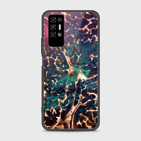 Tecno Pova 2 Cover- Colorful Marble Series - HQ Ultra Shine Premium Infinity Glass Soft Silicon Borders CaseHQ Premium Shine Durable Shatterproof Case