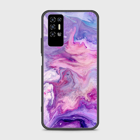 Tecno Pova 2 Cover- Colorful Marble Series - HQ Ultra Shine Premium Infinity Glass Soft Silicon Borders CaseHQ Premium Shine Durable Shatterproof Case