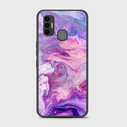 Tecno Spark 7 Cover- Colorful Marble Series - HQ Premium Shine Durable Shatterproof Case