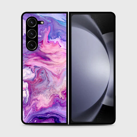 Samsung Galaxy Z Fold 5 5G  Cover- Colorful Marble Series - HQ Premium Shine Durable Shatterproof Case