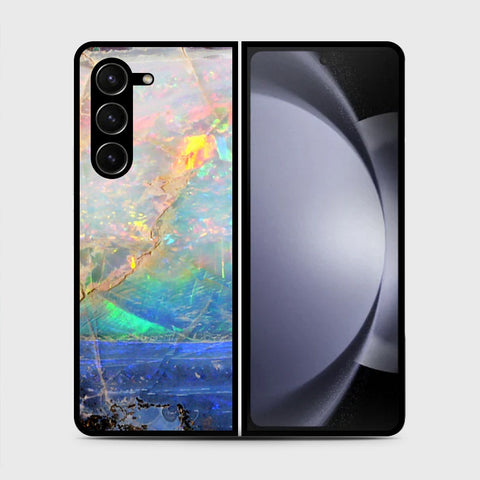 Samsung Galaxy Z Fold 5 5G  Cover- Colorful Marble Series - HQ Premium Shine Durable Shatterproof Case