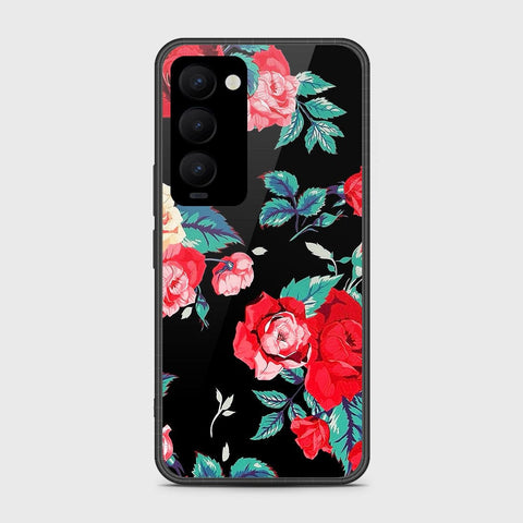 Tecno Camon 18 Premier Cover- Floral Series - HQ Ultra Shine Premium Infinity Glass Soft Silicon Borders Case