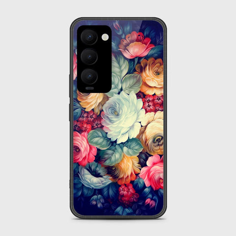 Tecno Camon 18 Premier Cover- Floral Series 2 - HQ Ultra Shine Premium Infinity Glass Soft Silicon Borders Case