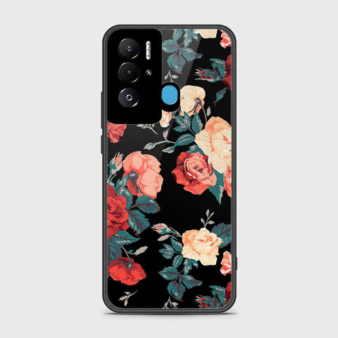 Tecno Pova Neo Cover- Floral Series 2 - HQ Ultra Shine Premium Infinity Glass Soft Silicon Borders Case