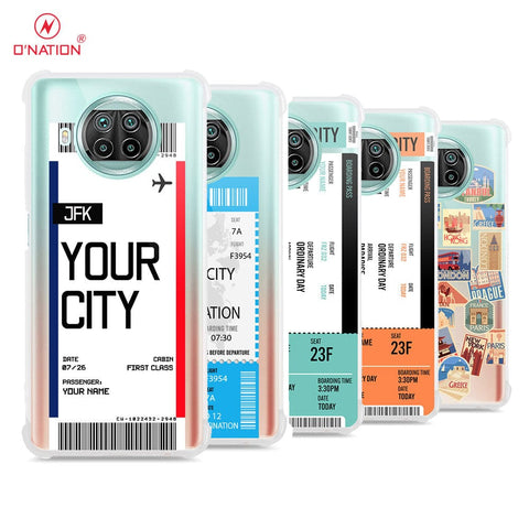 Xiaomi Mi 10T Lite Cover - Personalised Boarding Pass Ticket Series - 5 Designs - Clear Phone Case - Soft Silicon Borders