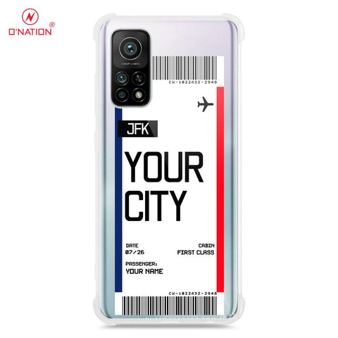 Xiaomi Mi 10T Pro Cover - Personalised Boarding Pass Ticket Series - 5 Designs - Clear Phone Case - Soft Silicon Borders