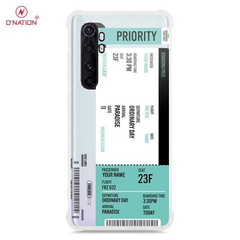 Xiaomi Mi Note 10 Lite Cover - Personalised Boarding Pass Ticket Series - 5 Designs - Clear Phone Case - Soft Silicon Borders