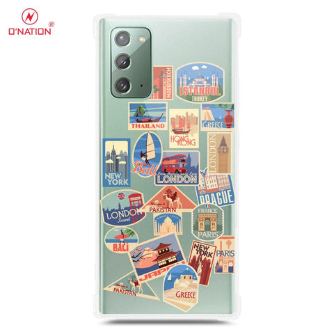 Samsung Galaxy Note 20 Cover - Personalised Boarding Pass Ticket Series - 5 Designs - Clear Phone Case - Soft Silicon Borders