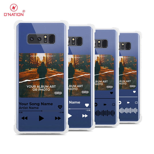 Samsung Galaxy Note 8 Cover - Personalised Album Art Series - 4 Designs - Clear Phone Case - Soft Silicon Borders