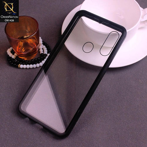 Oppo A31 Cover - Black - Latest Magnetic Case With Two-Sided Tempered Glass For Screen And Back 360 Full Protection Cover