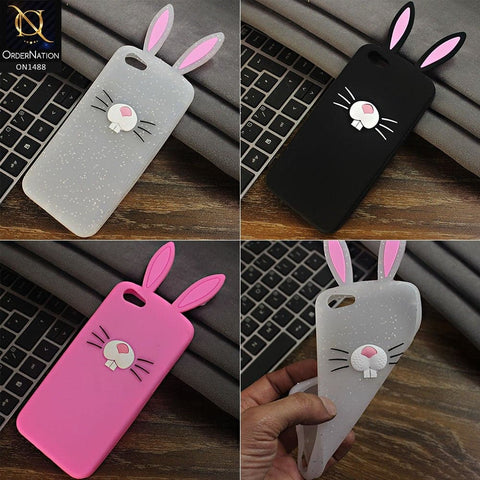 Oppo A71  Cover - White - Soft Silicone 3D Cute Cartoon Case