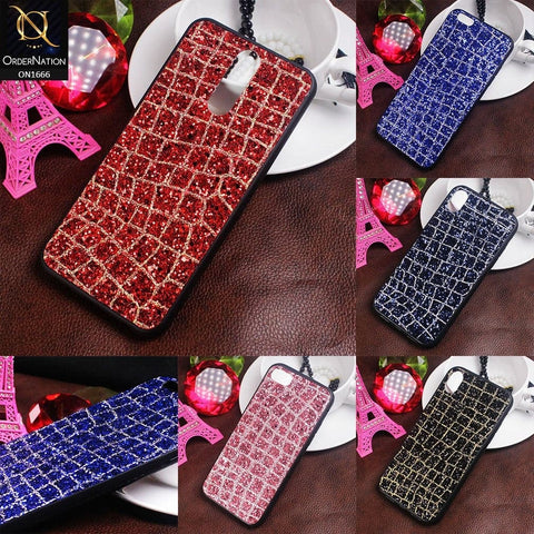 Vivo Y93 Cover - Blue - Sparkle Glitter Bling Bling Fashion Pattern Soft Case