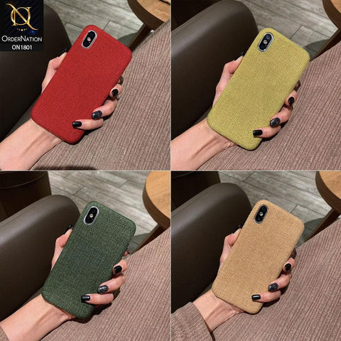 Luxury Jeans Febric Style Soft Back Shell Case For iPhone XS Max - Light Green