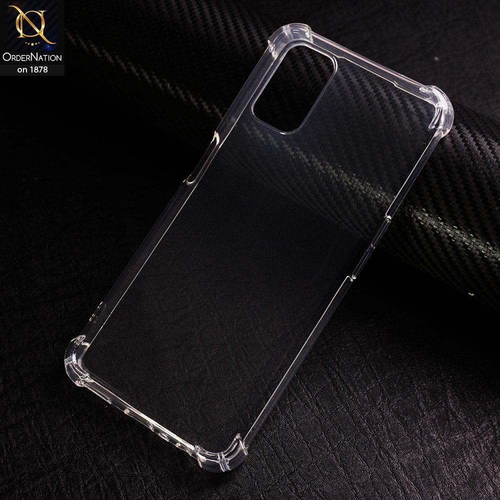 Oppo A72 Soft 4D Design Shockproof Silicone Transparent Clear Case