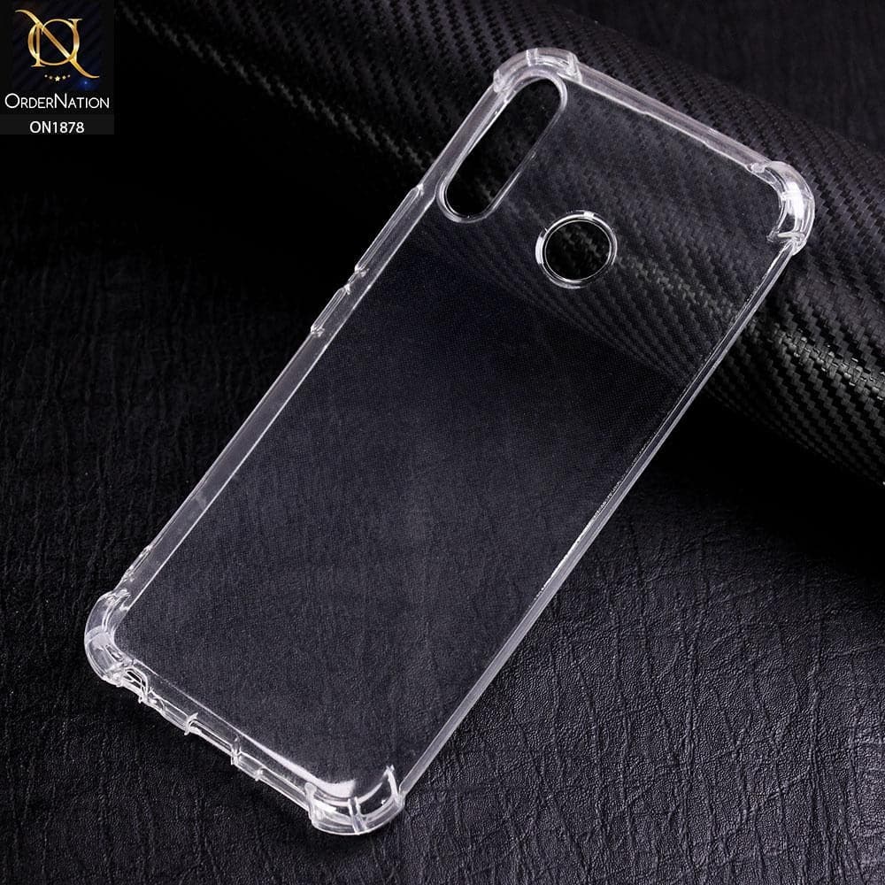 Tecno Camon 12 Cover - Soft 4D Design Shockproof Silicone Transparent Clear Case