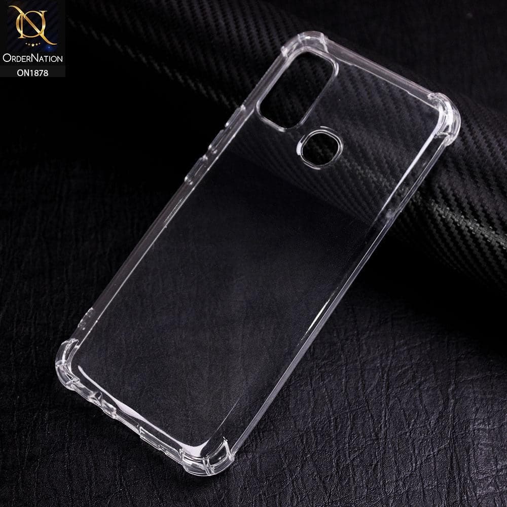 Infinix Hot 9 Play Cover - Soft 4D Design Shockproof Silicone Transparent Clear Case