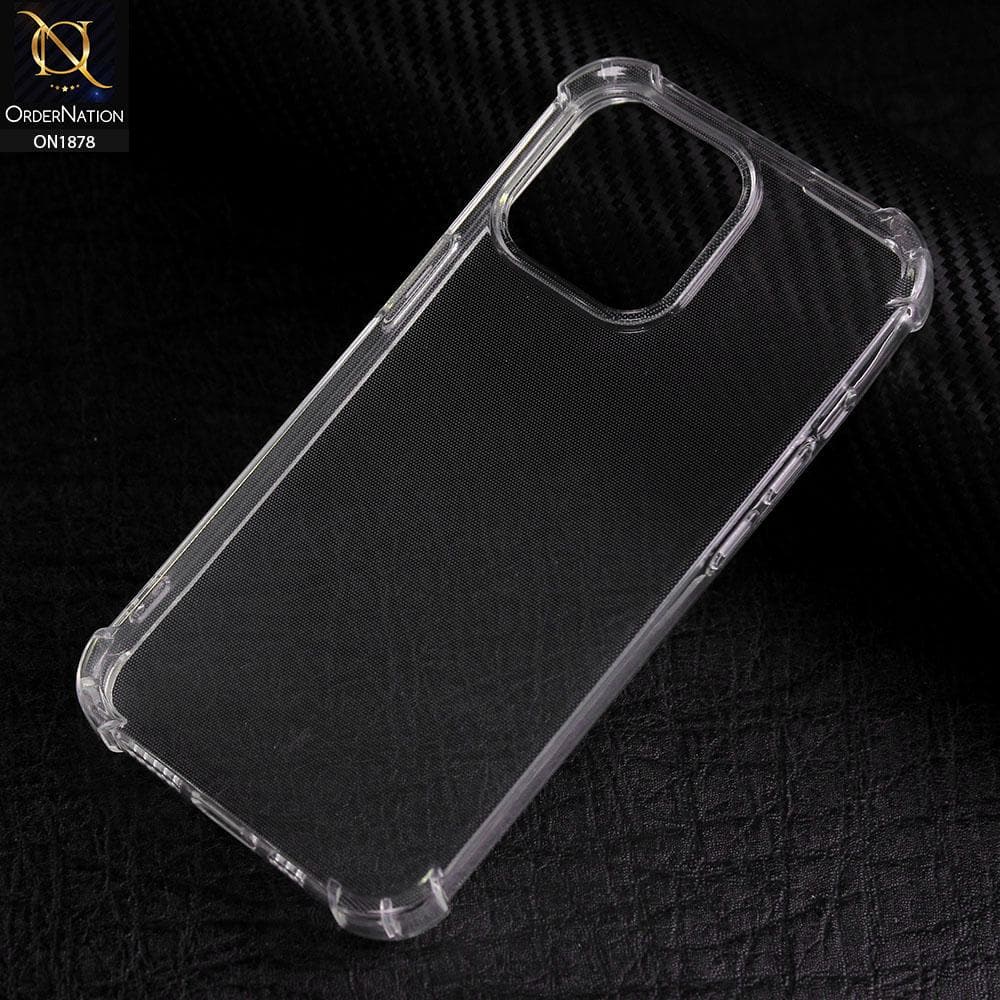 iPhone 14 Pro Max Cover - Soft 4D Design Shockproof Silicone Transparent Clear Case