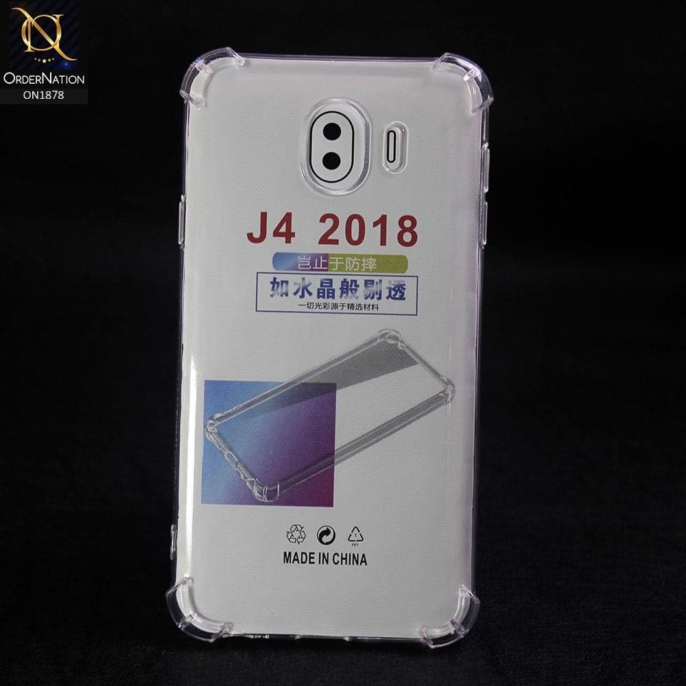 Soft 4D Design Shockproof Silicone Transparent Clear Case For Samsung Galaxy J4 2018