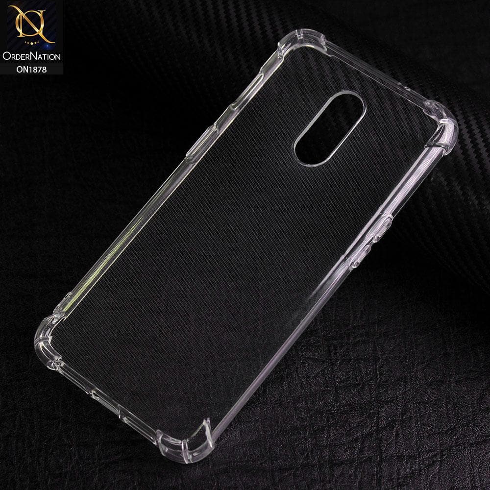 OnePlus 6T Cover - Soft 4D Design Shockproof Silicone Transparent Clear Case