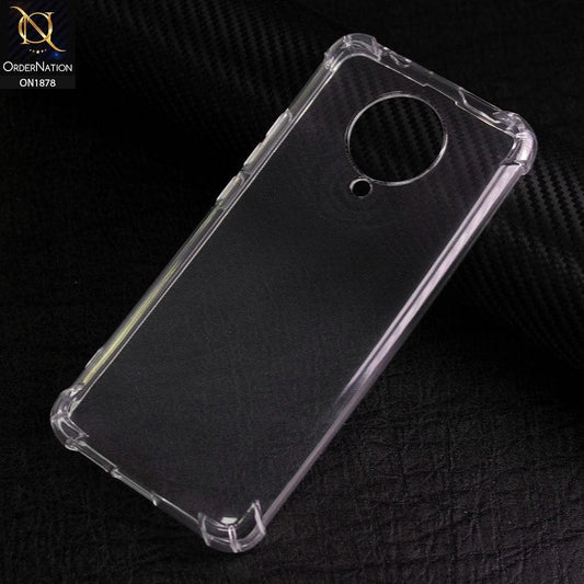 Xiaomi Poco F2 Pro Cover - Soft 4D Design Shockproof Silicone Transparent Clear Case