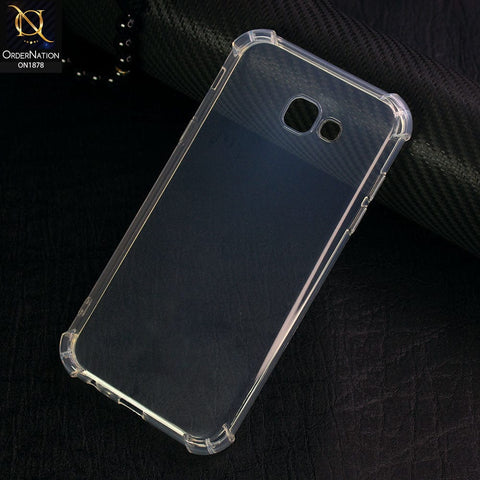 Samsung Galaxy A7 2017 / A720 Cover - Soft 4D Design Shockproof Silicone Transparent Clear Case