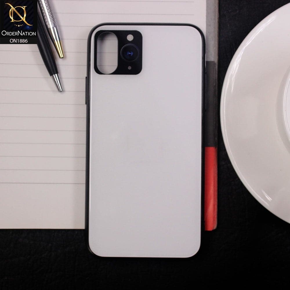 iPhone XS / X Cover - White - Soft Border Face-Lift Camera Glass Case