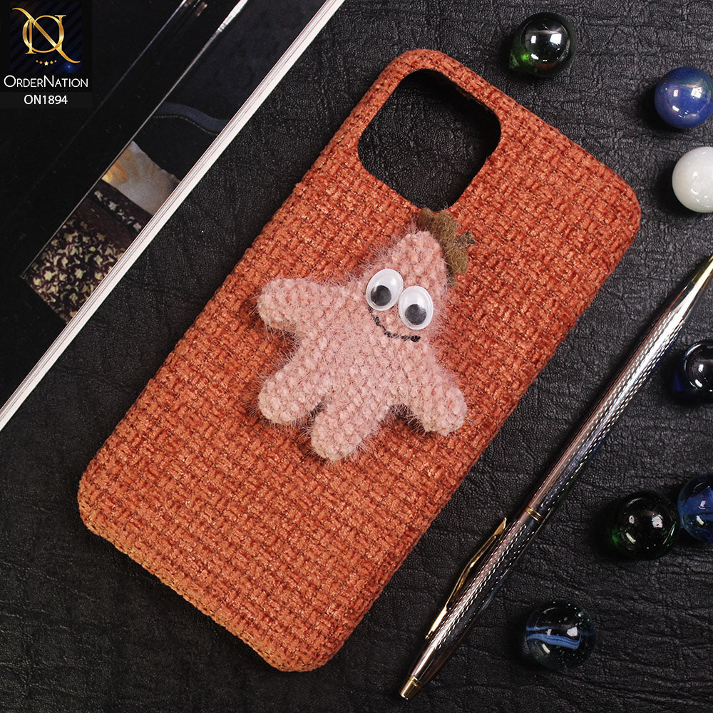 iPhone 11 Pro Max Cover - Orange - 3D Cute Starfish Pure Autumn Warm Carpet View Case