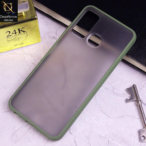 Tecno Spark 5 Cover - Light Green - Soft Colorful Border Semi Transparent Back Shell Case