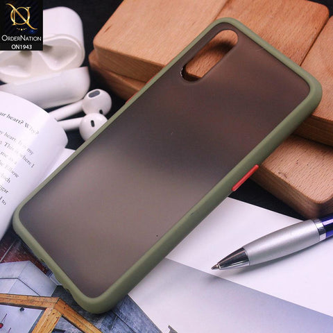 Vivo S1 Cover - Light Green - Luxury Semi Tranparent Color Frame Matte Hard PC Protective Case