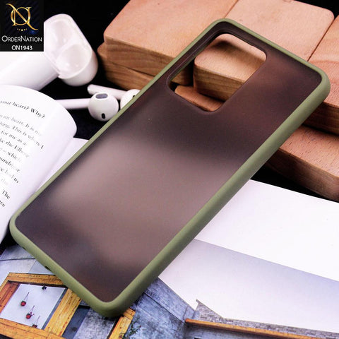 Samsung Galaxy S20 Ultra - Light Green - Luxury Semi Tranparent Color Frame Matte Hard PC Protective Case