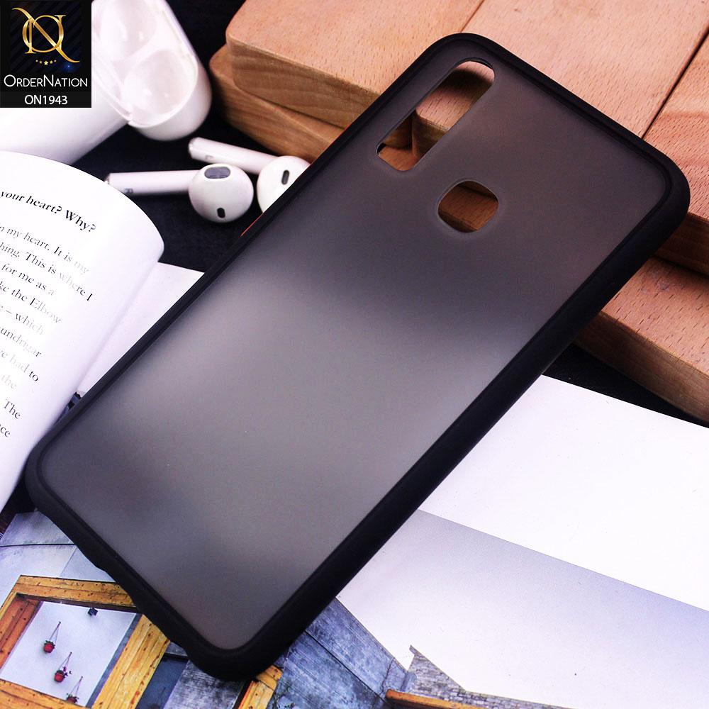 Vivo Y17 - Black - Luxury Semi Tranparent Color Frame Matte Hard PC Protective Case