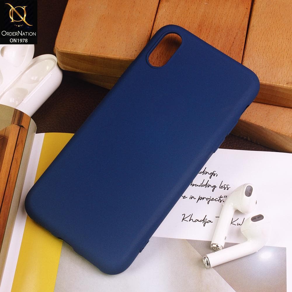 iPhone XS / X Cover - Blue - Candy Color Soft Silicon Case