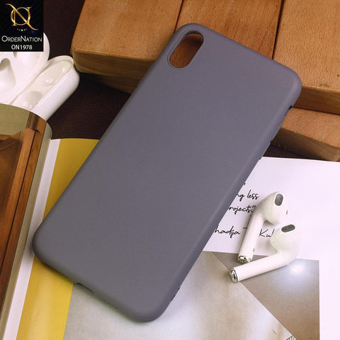 iPhone XS Max Cover - Gray - Candy Color Soft Silicon Case