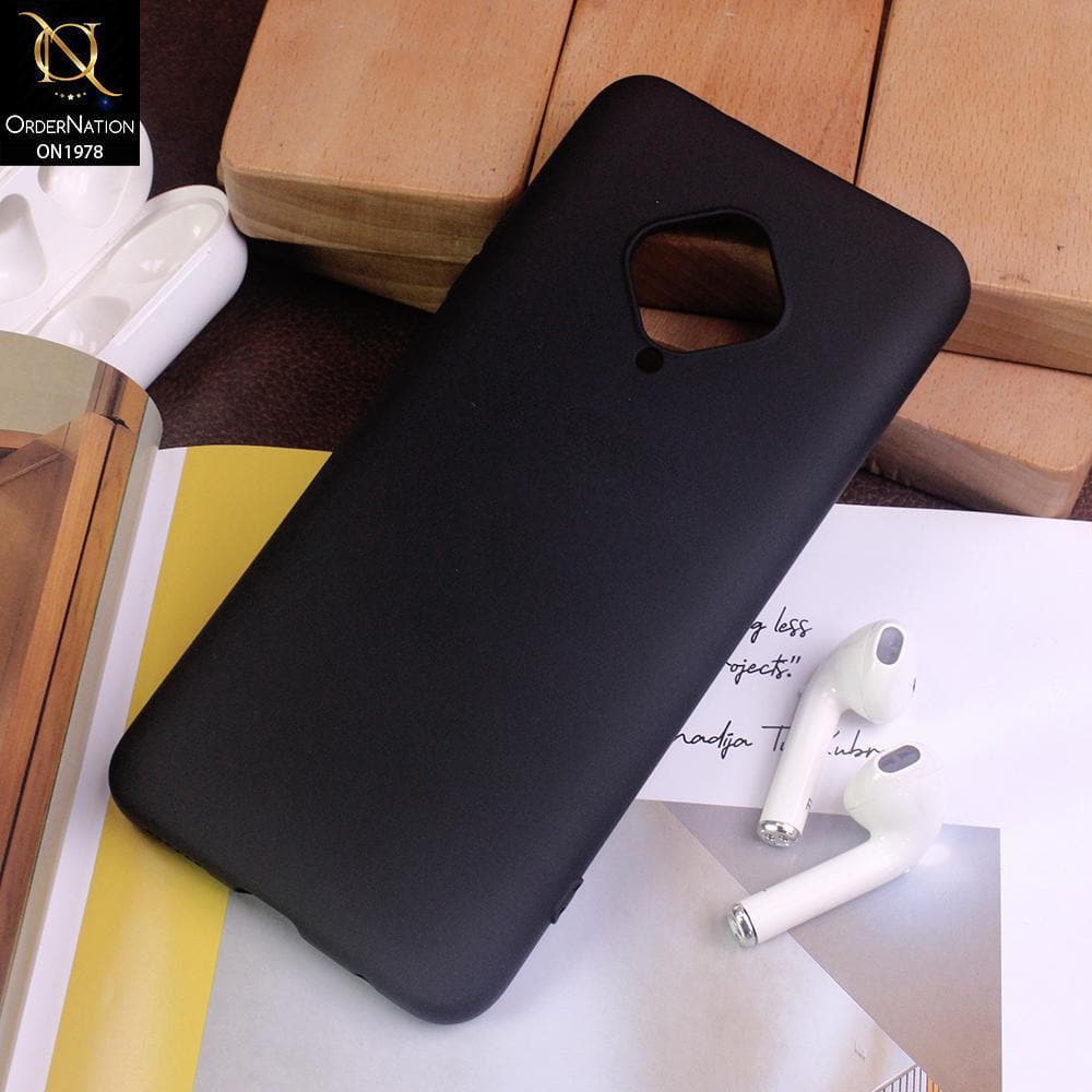 Vivo Y51 (2020 September) Cover - Black - Candy Color Soft Silicon Case