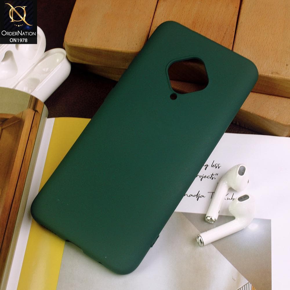 Vivo Y51 (2020 September) Cover - Green - Candy Color Soft Silicon Case