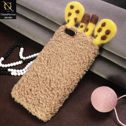 Girlish Cute Summer Winter Giraffe Plush Fur Case For iPhone 6s Plus / 6 Plus - Skin