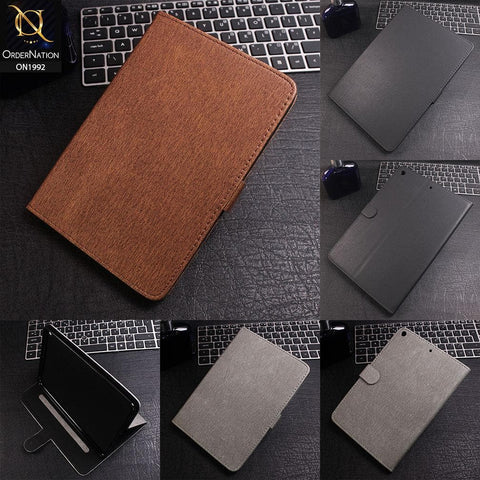 Samsung Galaxy Tab S3 9.7 / T820 / T825 Cover - Gray - Luxury Shockproof Smart Wakeup Flip Book Case