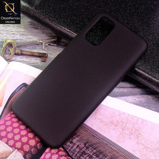 Oppo A72 Cover - Black - Matte Shockproof Sillica Gel Soft Case