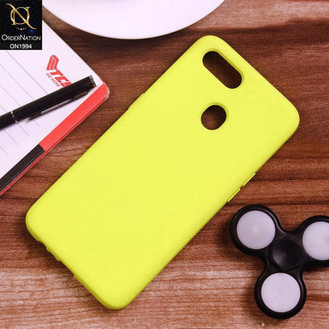 Oppo A12 Cover - Lime - Matte Shockproof Sillica Gel Soft Case