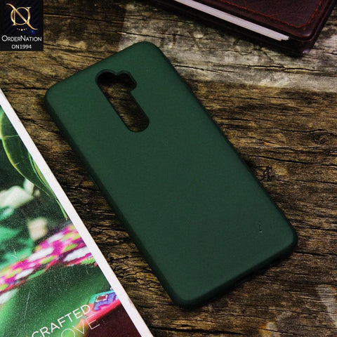 Oppo A5 2020 Cover - Moss Green - Matte Shockproof Sillica Gel Soft Case