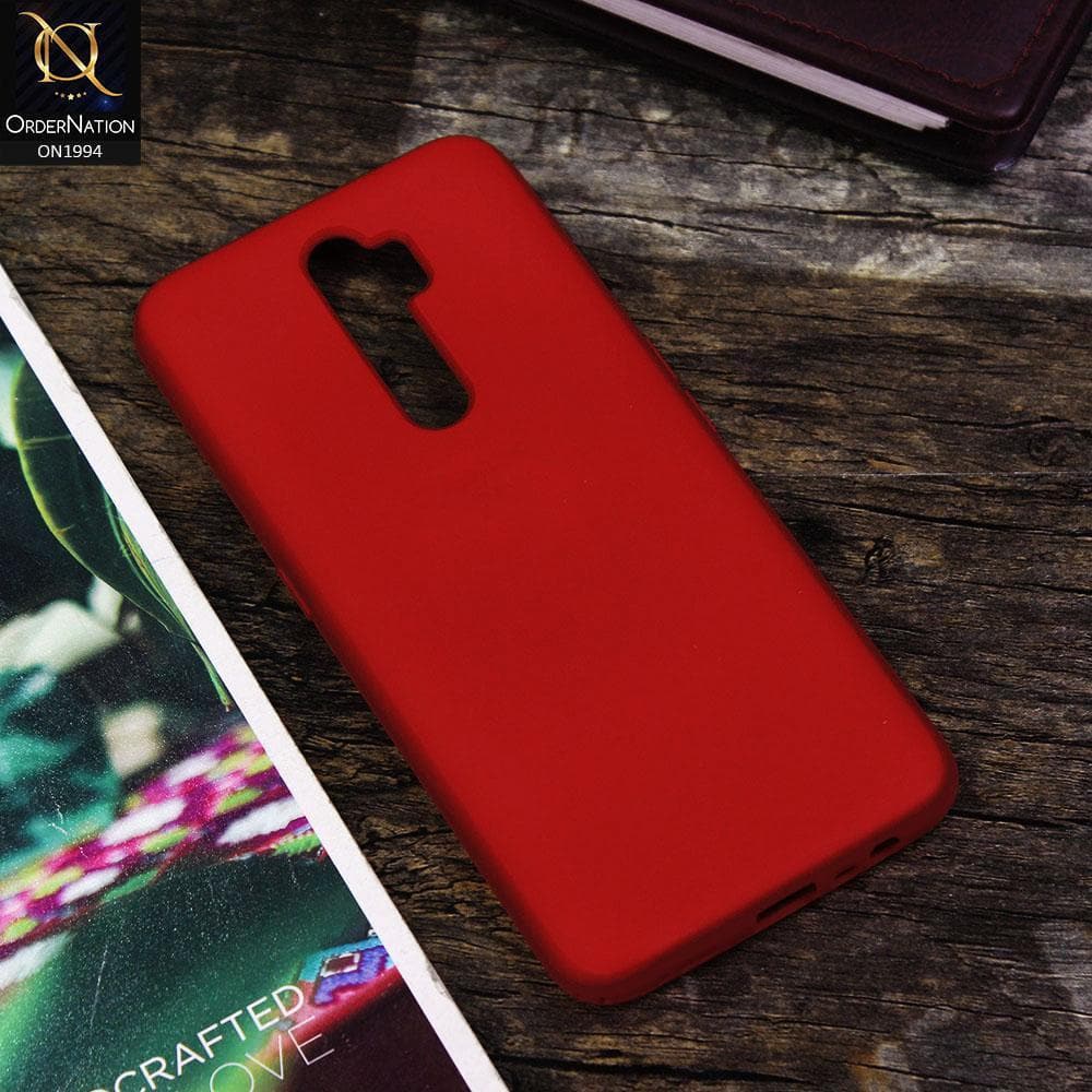 Oppo A5 2020 Cover - Red - Matte Shockproof Sillica Gel Soft Case